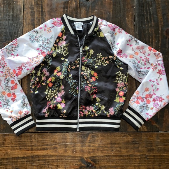 love, Fire Other - Girls Floral Jacket-Size Medium